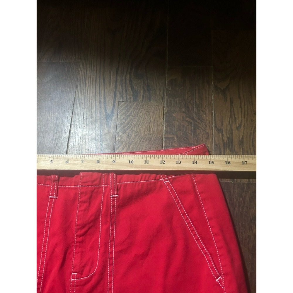 Dickies RED MINI SKIRT WOMENS SIZE 5 GRUNGE‎ Y2K TWEE GOTH PRE OWNED - Picture 2 of 5